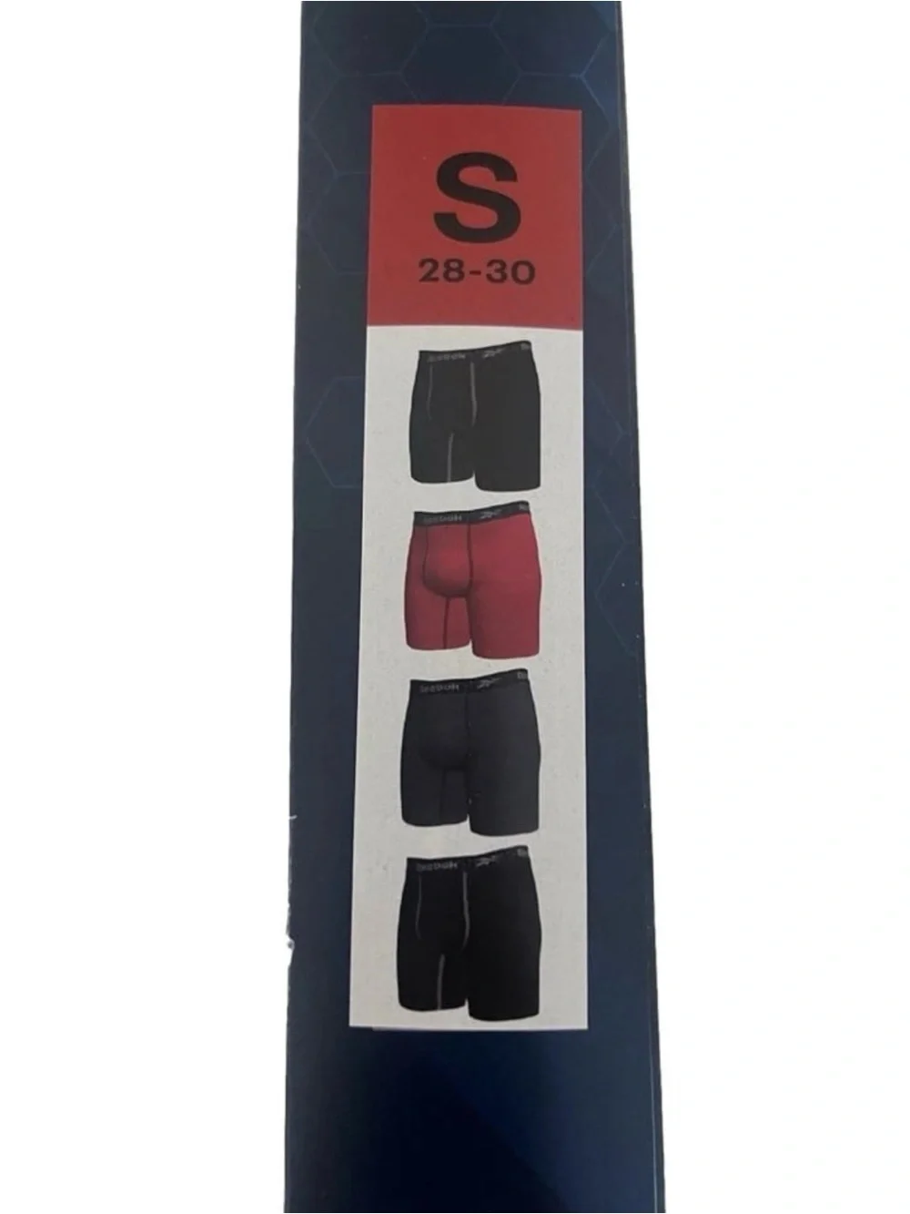 Reebok Men’s Performance Boxer Briefs New in Box Size Small - 4 Pack